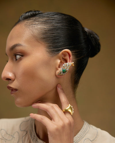 The Blue Opal Wave Ear ring