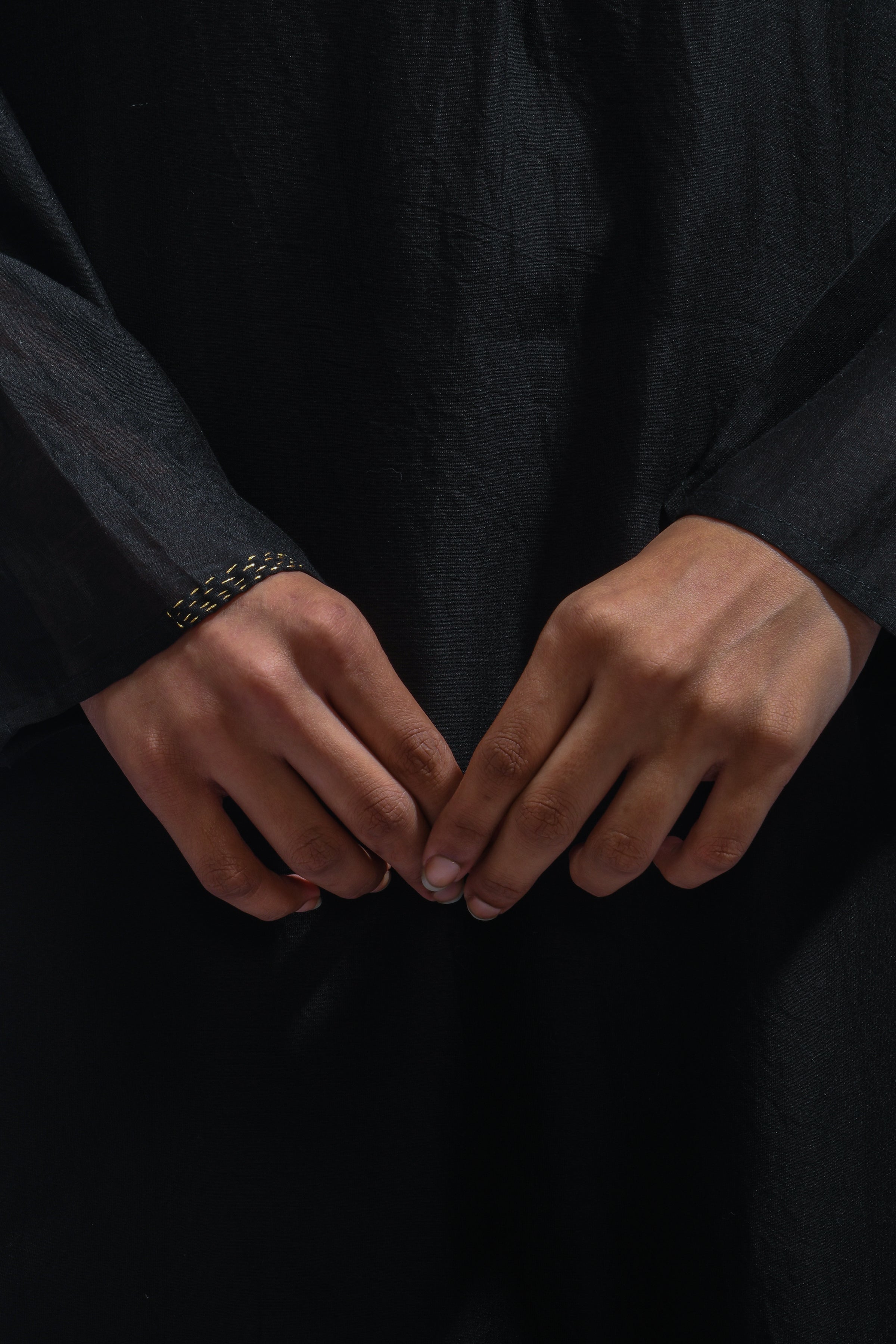 Black Silk Kurta & Pants Set