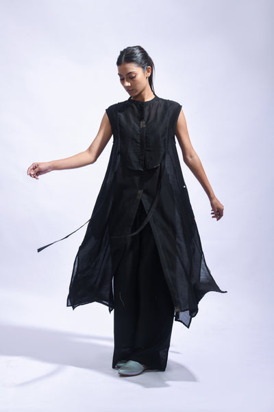 Noir Yoke Chanderi Set
