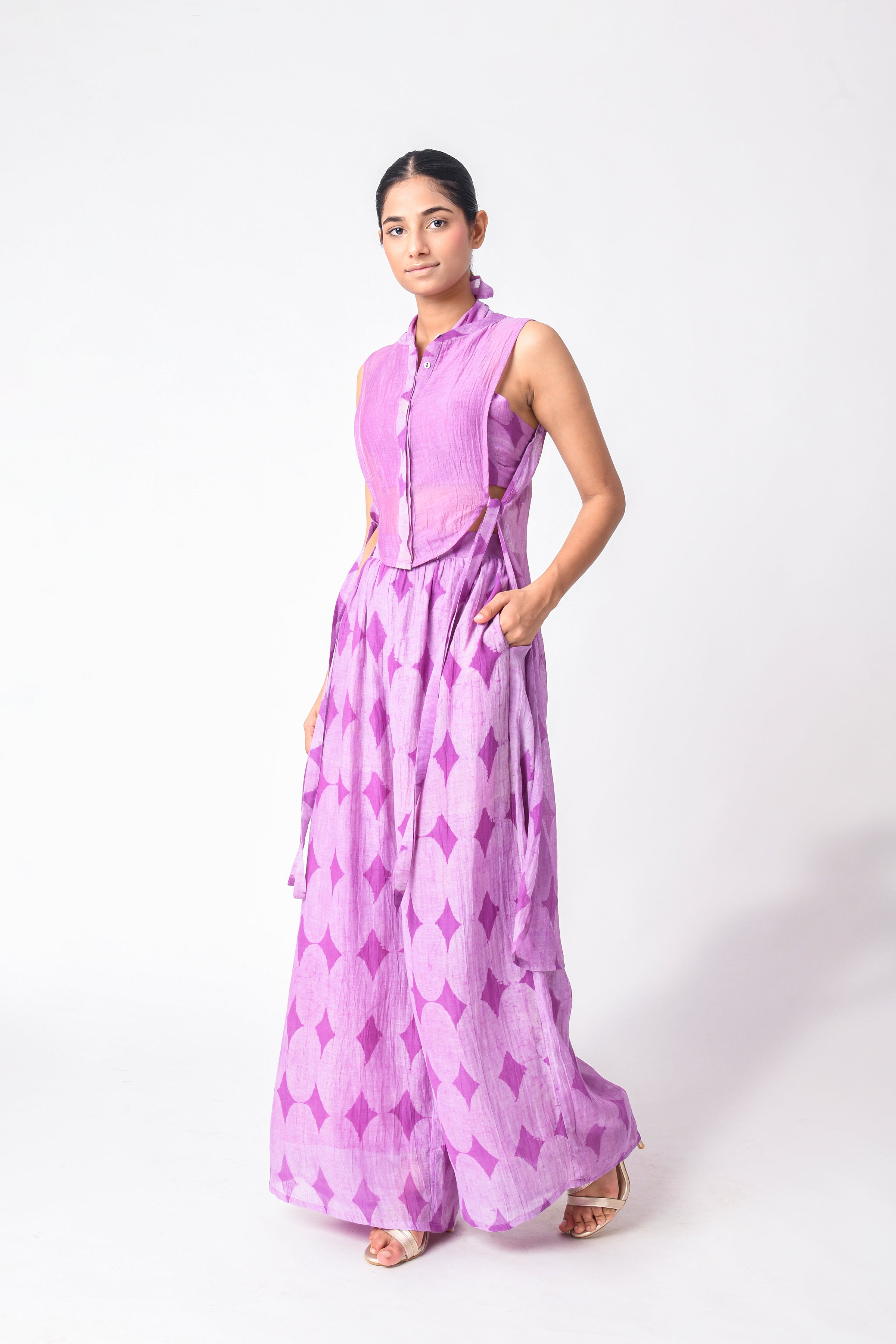 PLUM YOKE CO-ORD SET
