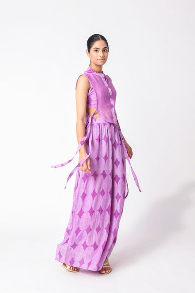 PLUM YOKE CO-ORD SET