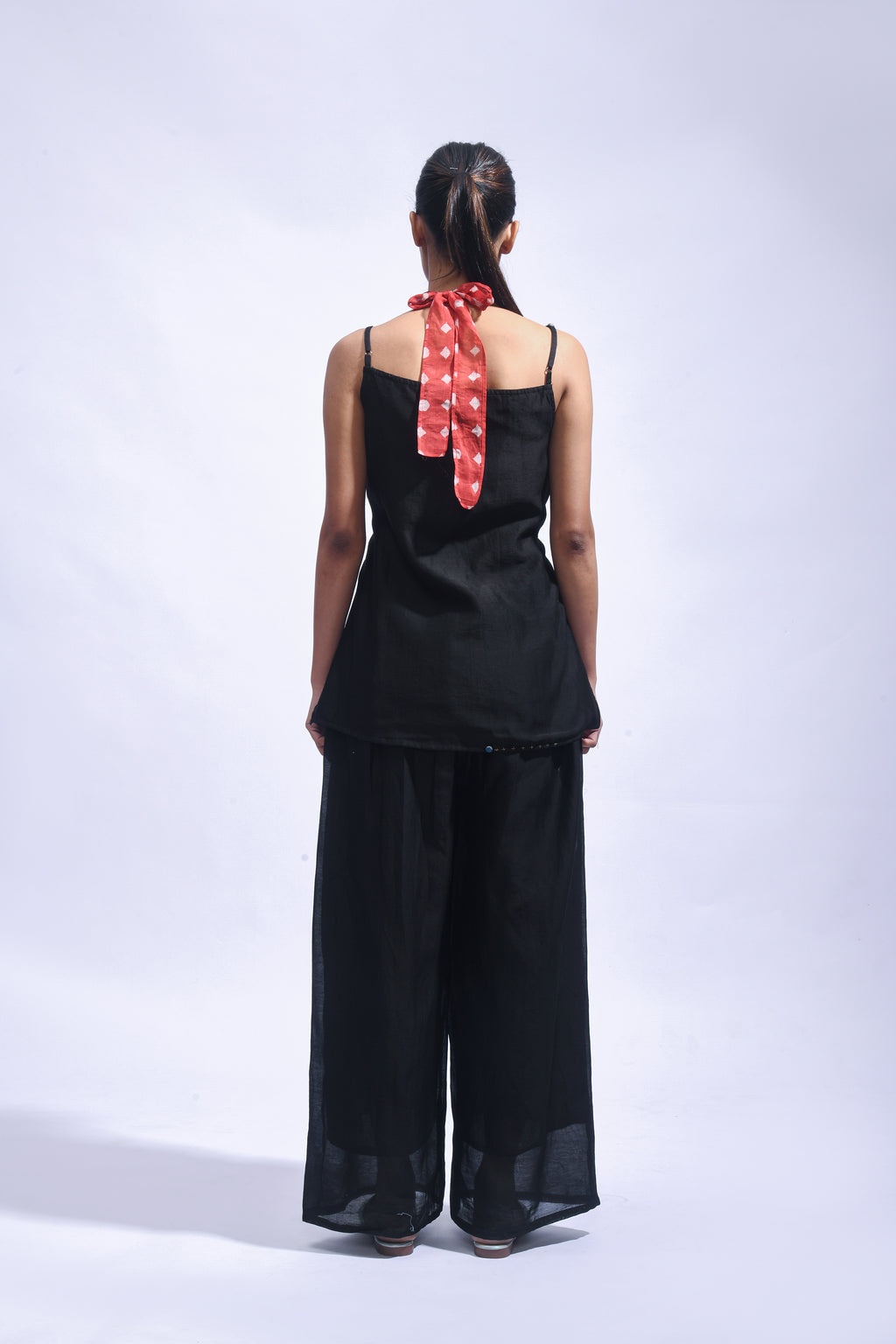 Crimson Cross Chanderi Set