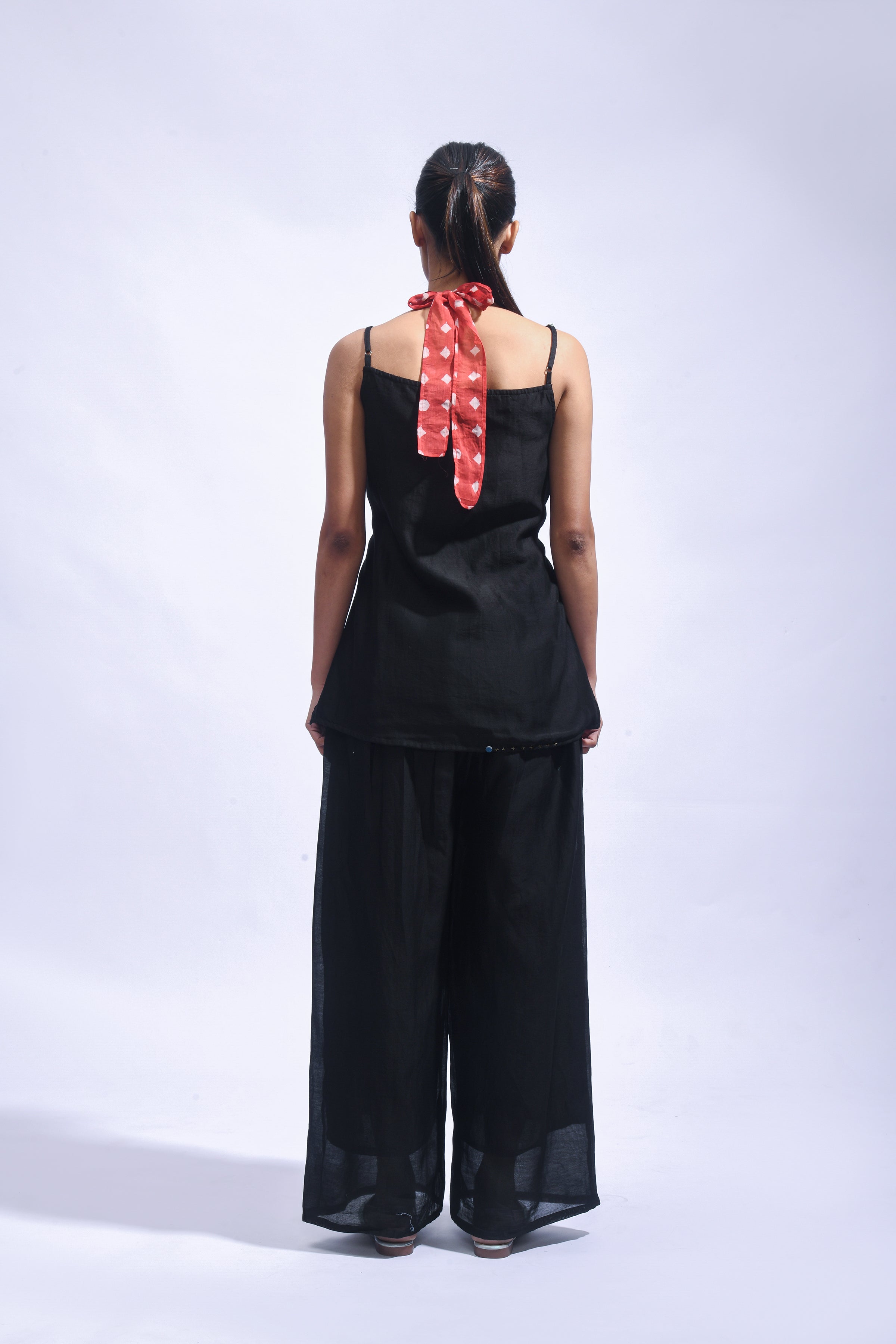 Crimson Cross Chanderi Set