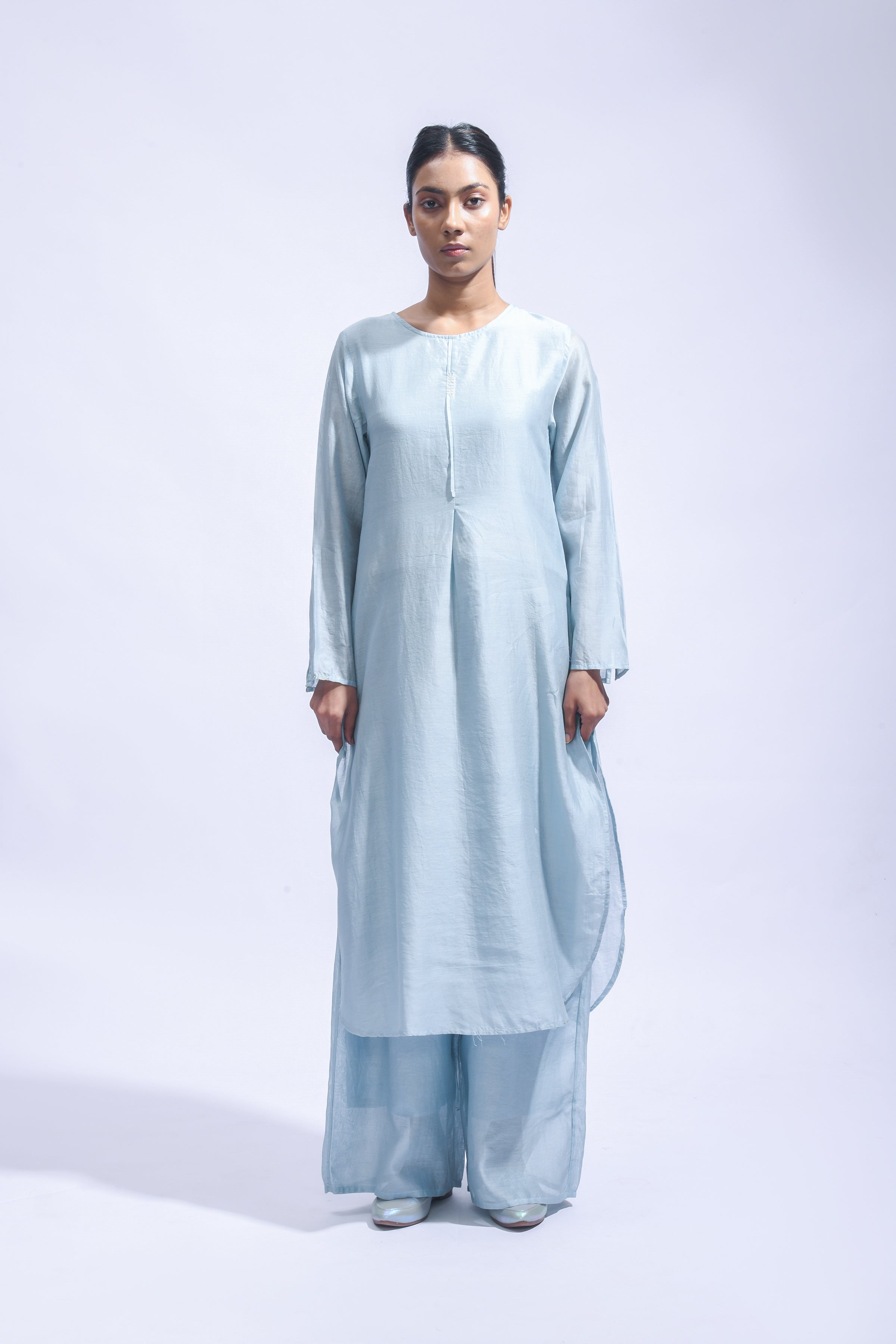 Powder Blue Silk Set