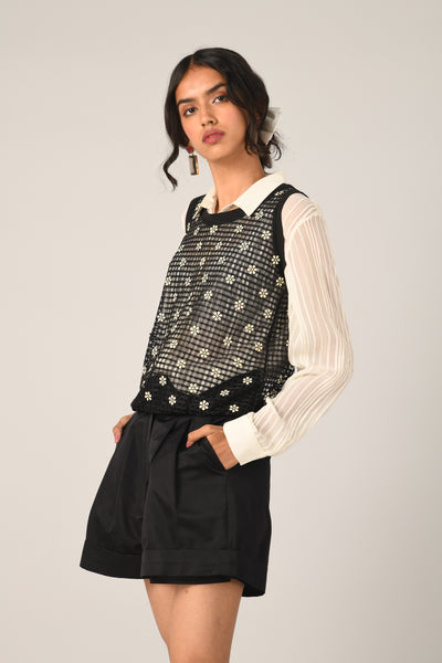 Teplitz Net Cardigan Top