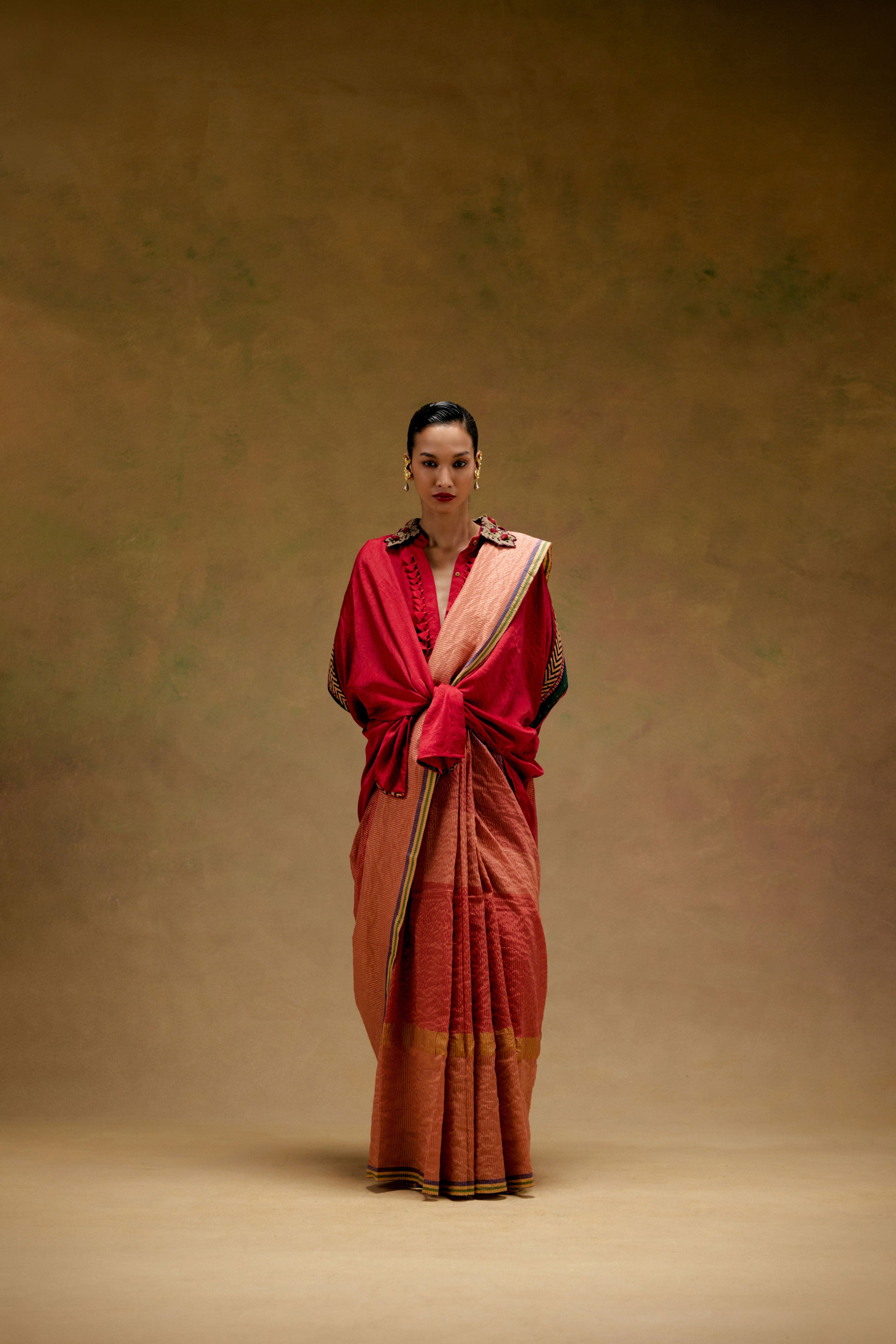 Agomon Colour Block Saree