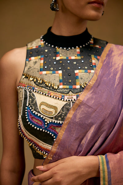 Embroidered Tassel Blouse