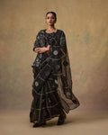 MJ Black Floral Saree