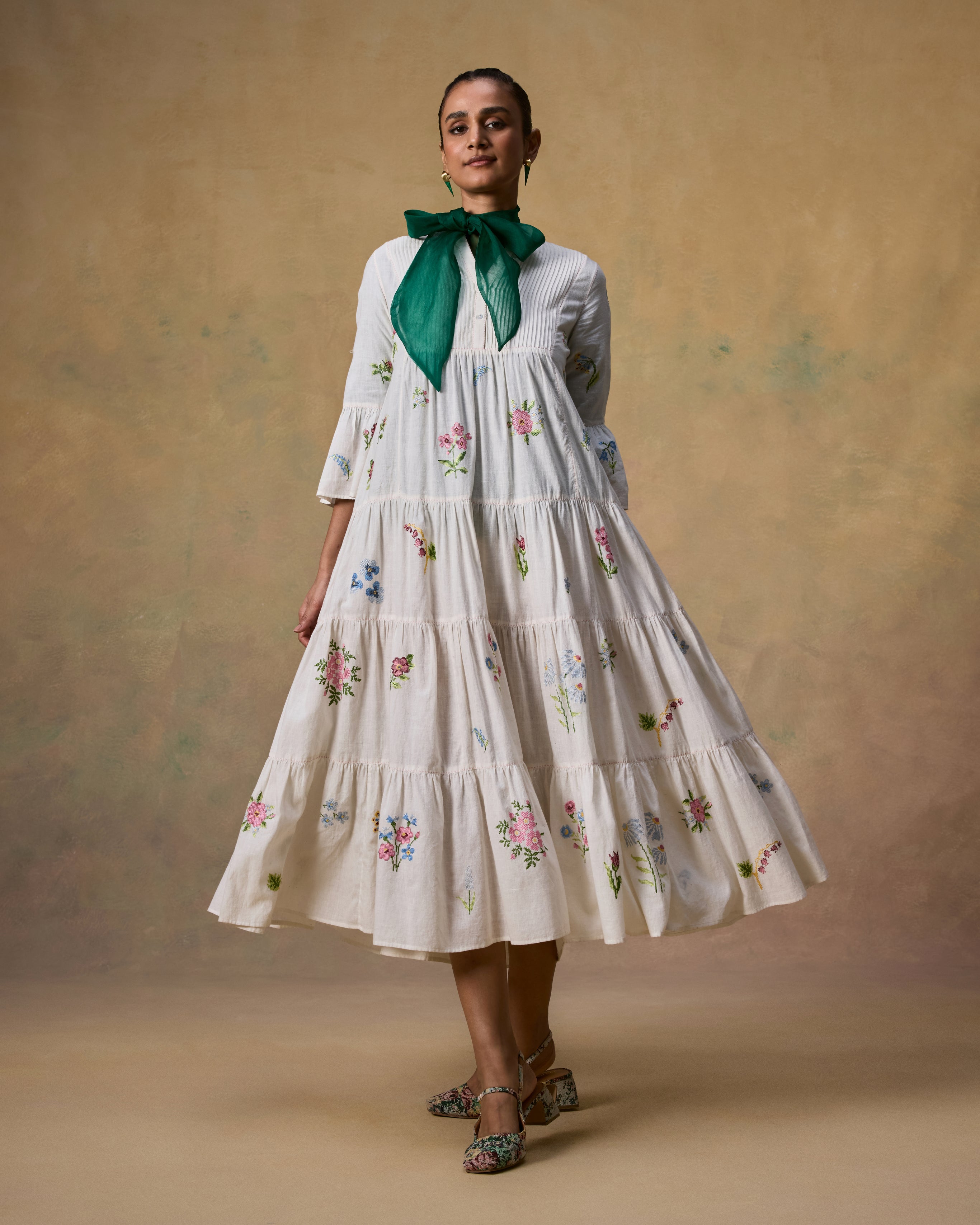 Corymbifera Embroidered Dress