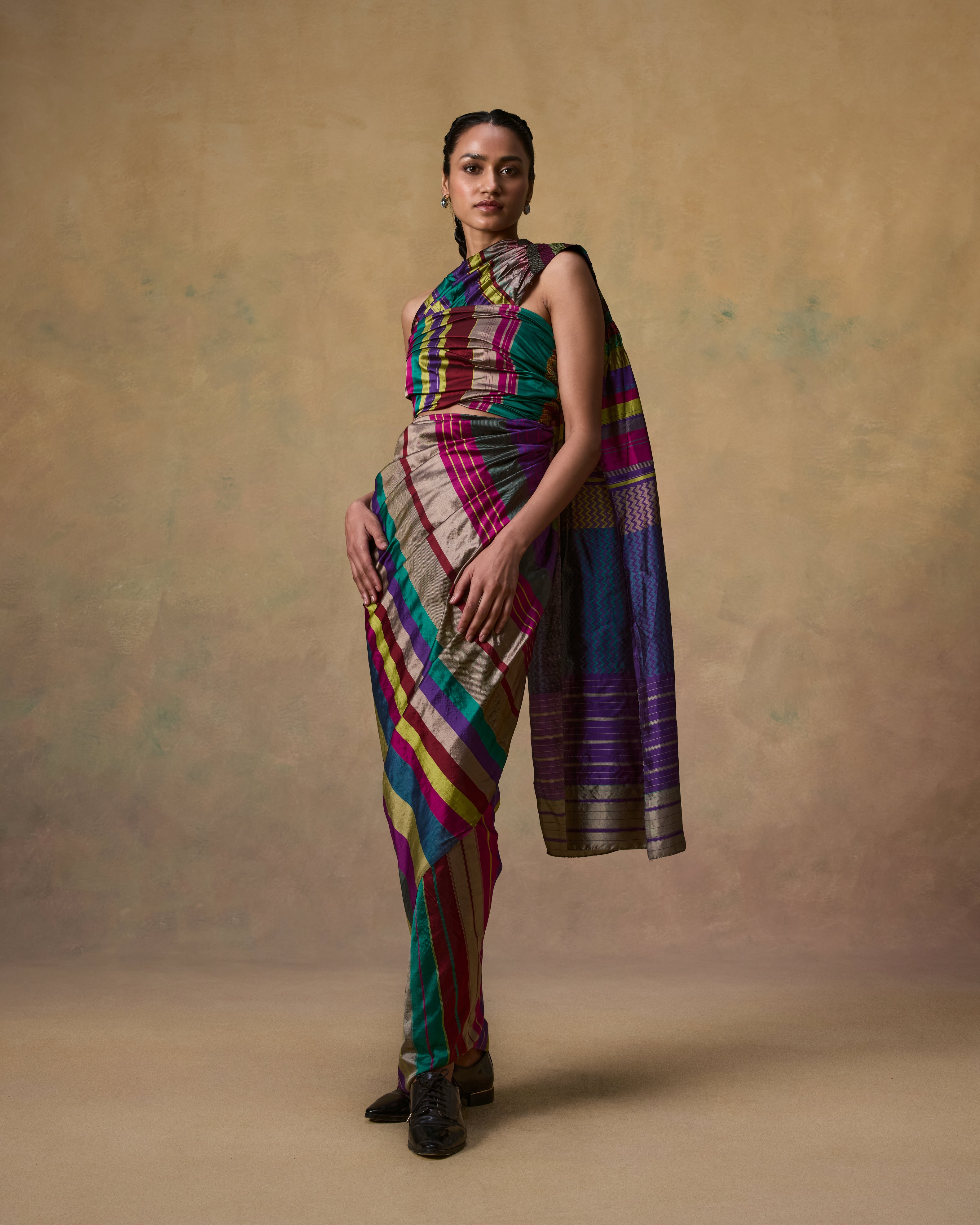 H/W Multicolor Kinji Palla Saree