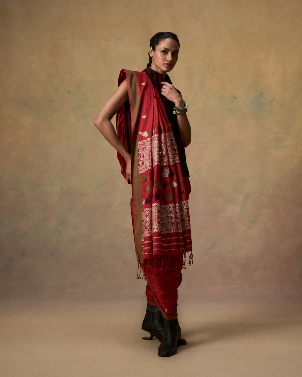 Resha Cotton Muga Saree