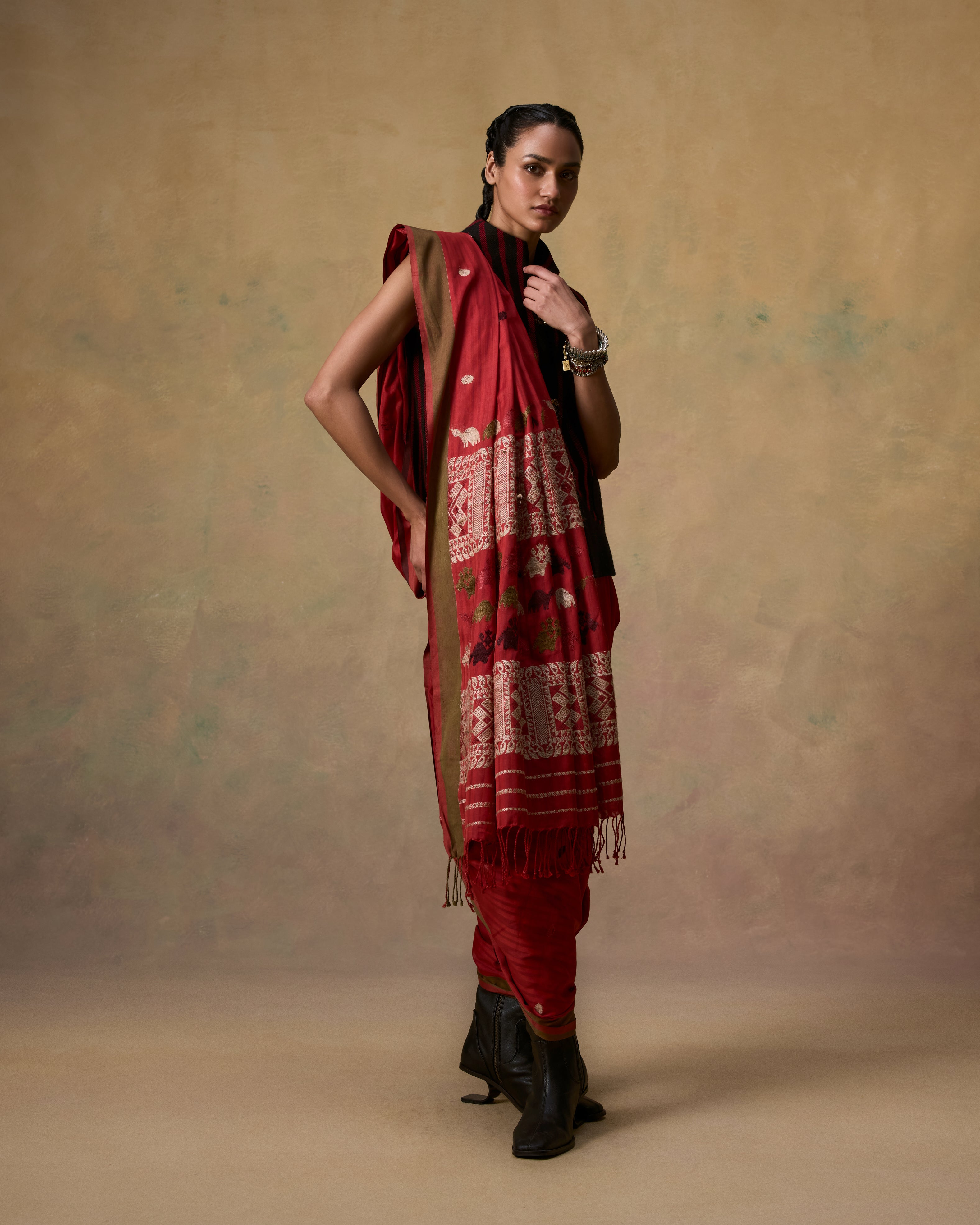 Resha Cotton Muga Saree