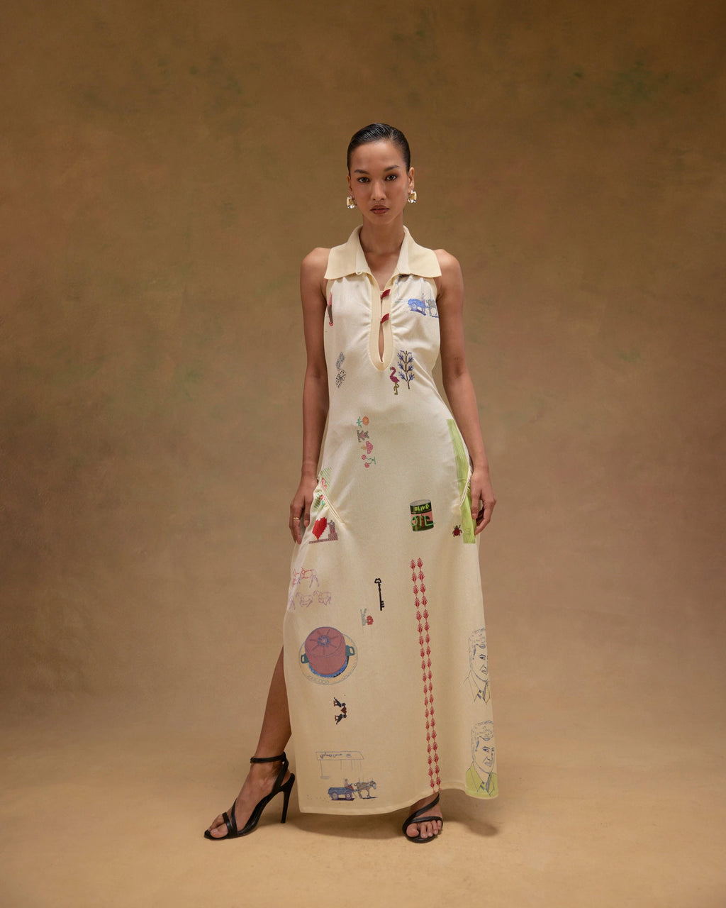 Halter Maqlouba Knitted Dress