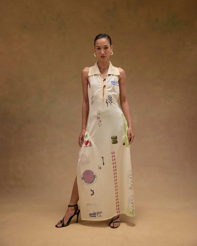 Halter Maqlouba Knitted Dress