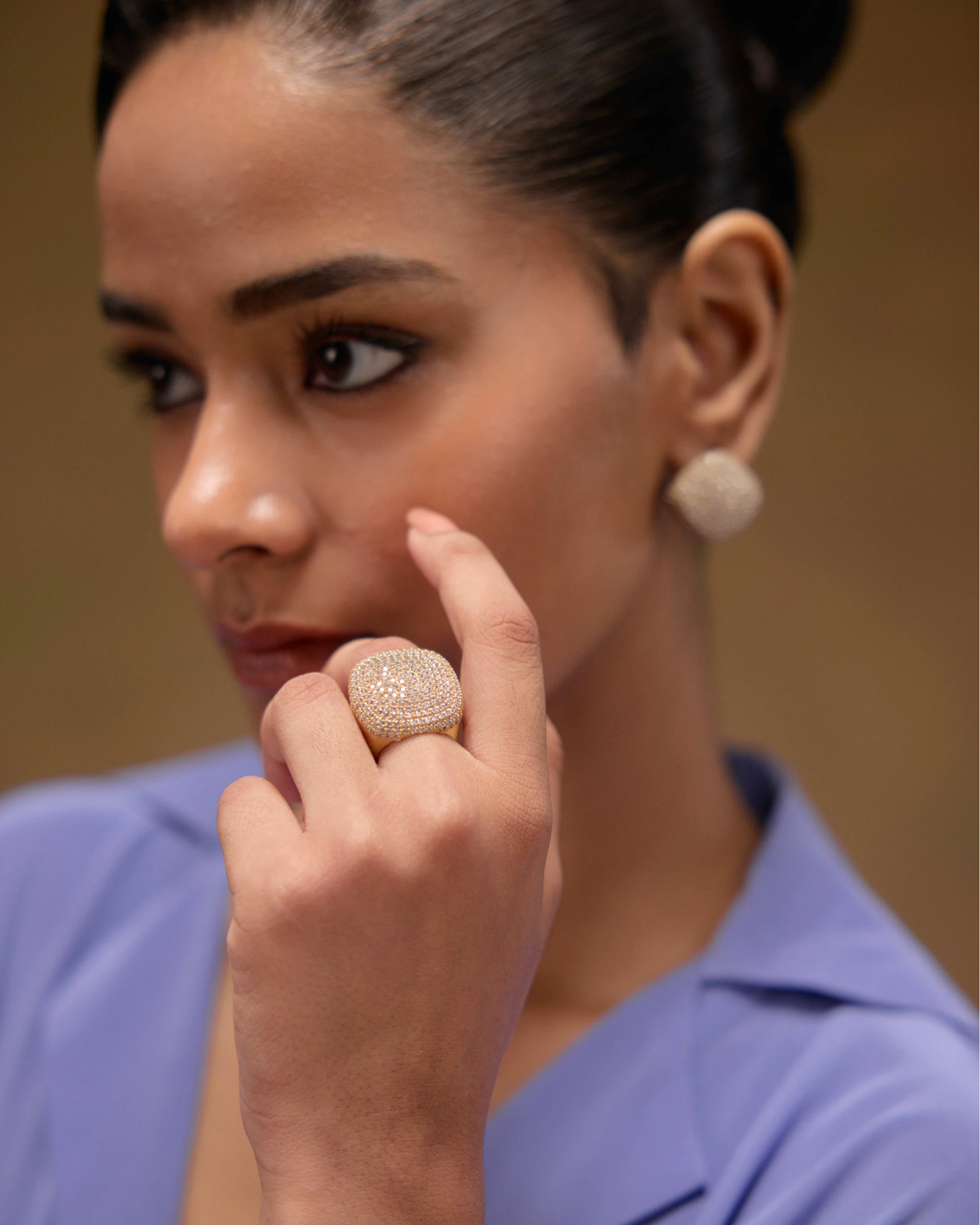 Cubic majesty ring silver