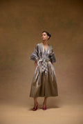 Silvia Cape Sleeves Dress With Belt