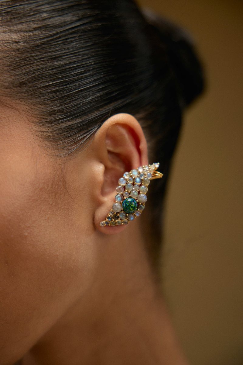 The Blue Opal Wave Ear ring