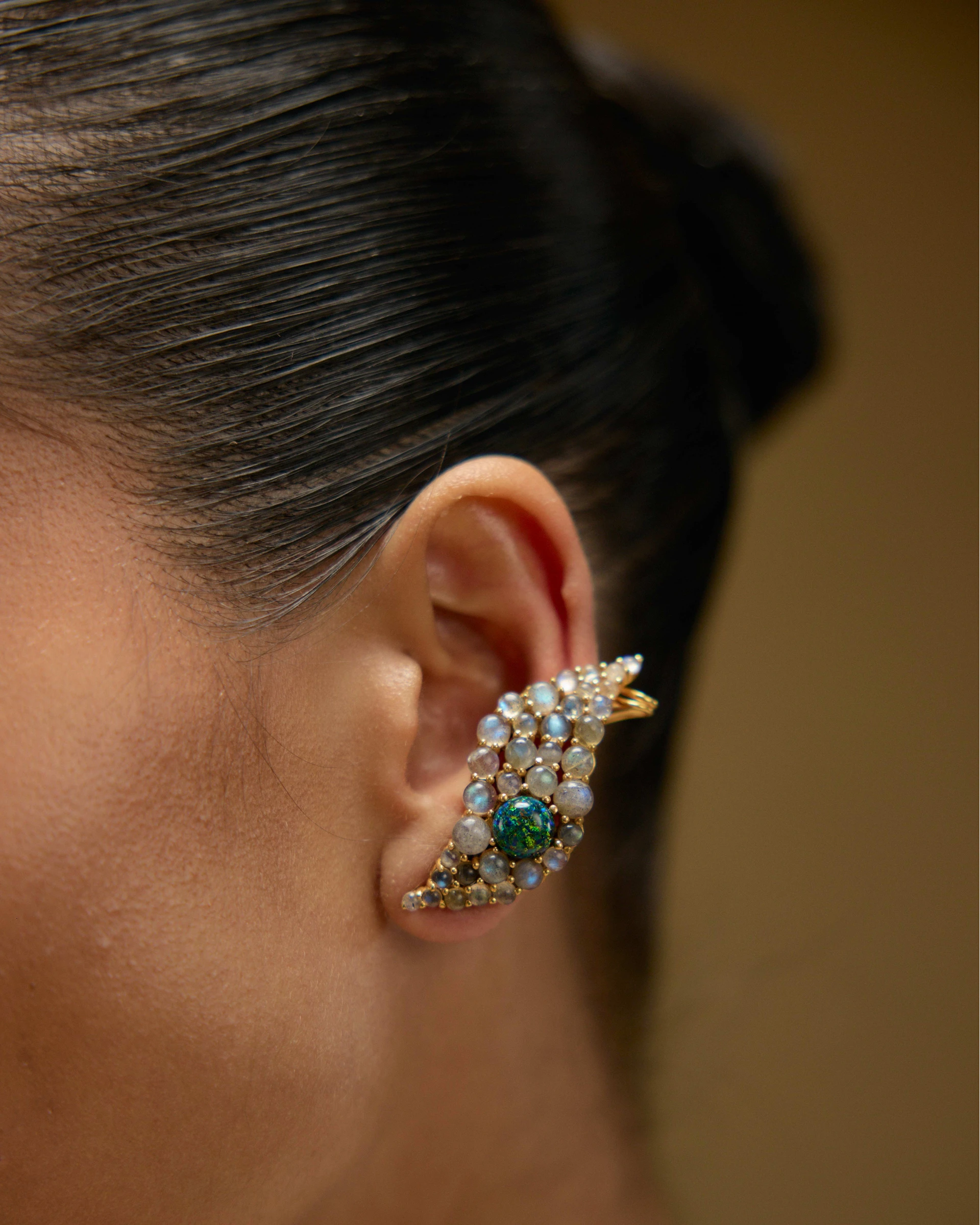The Blue Opal Wave Ear ring