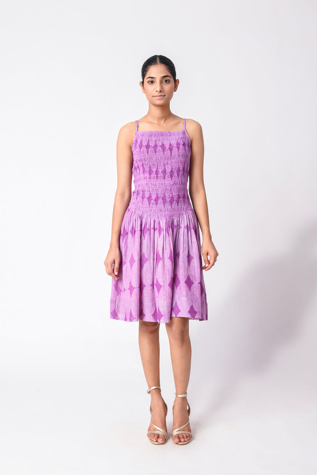 SMOCKY PLUM DRESS