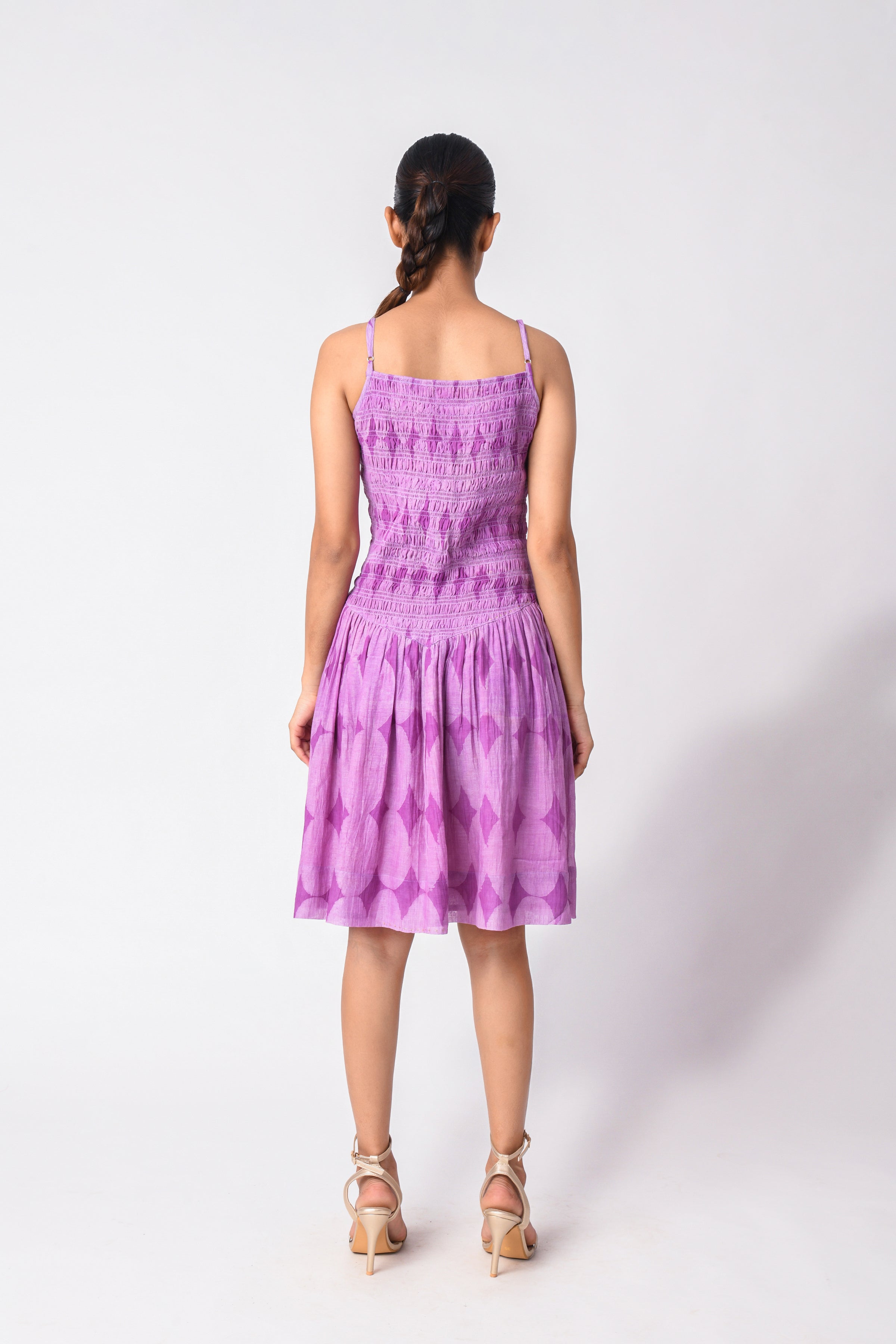 SMOCKY PLUM DRESS