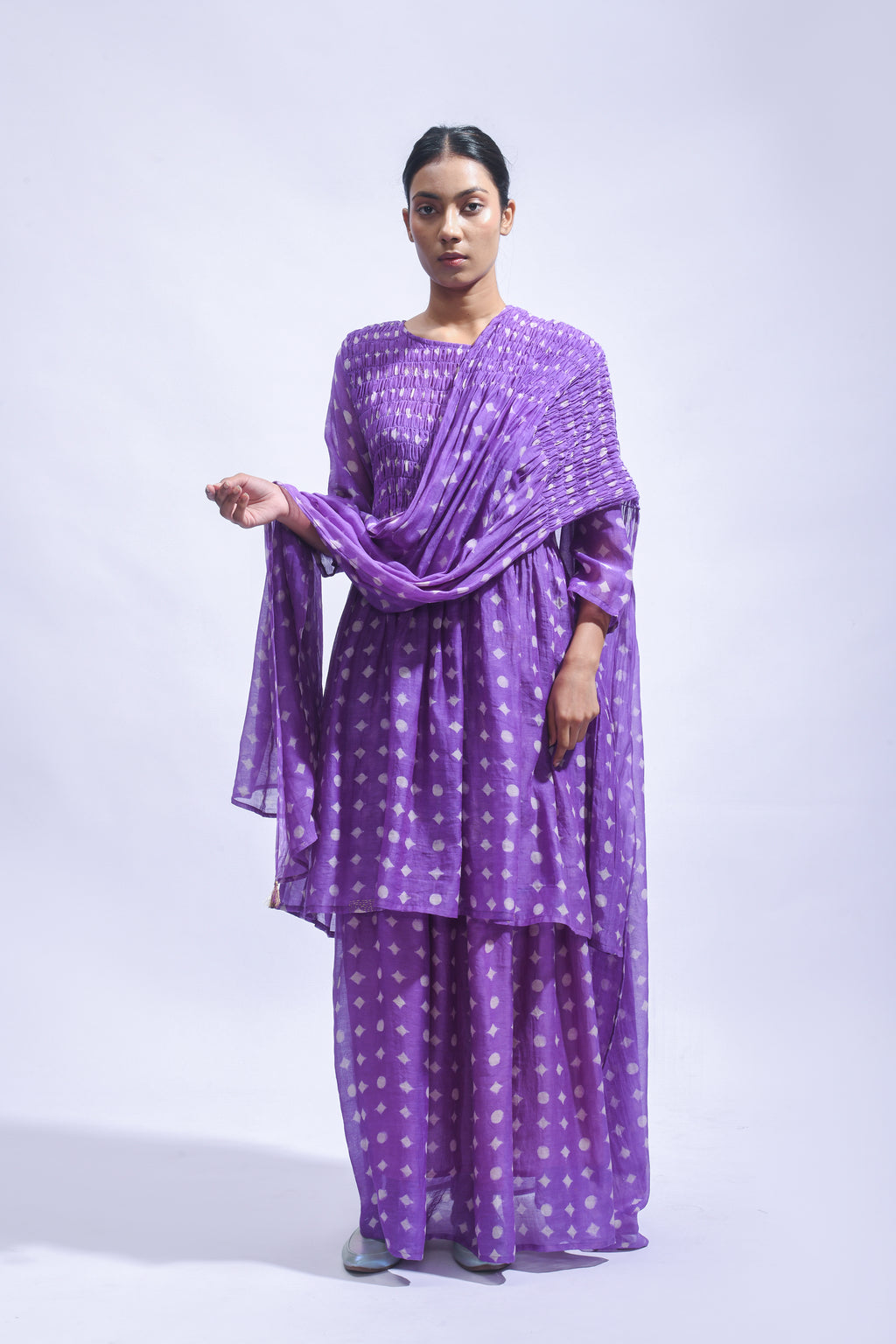 Violet Smocked Set