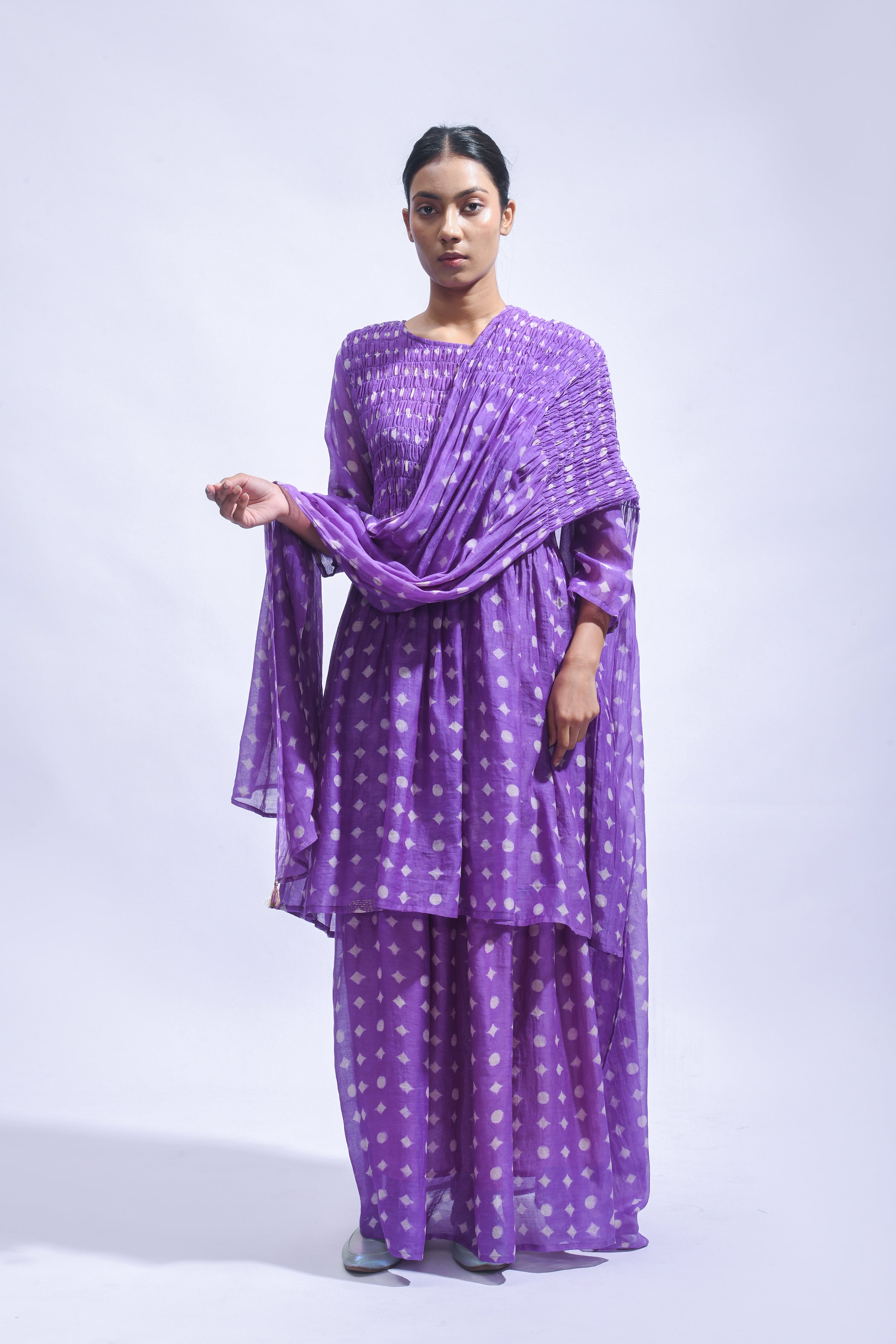 Violet Smocked Set