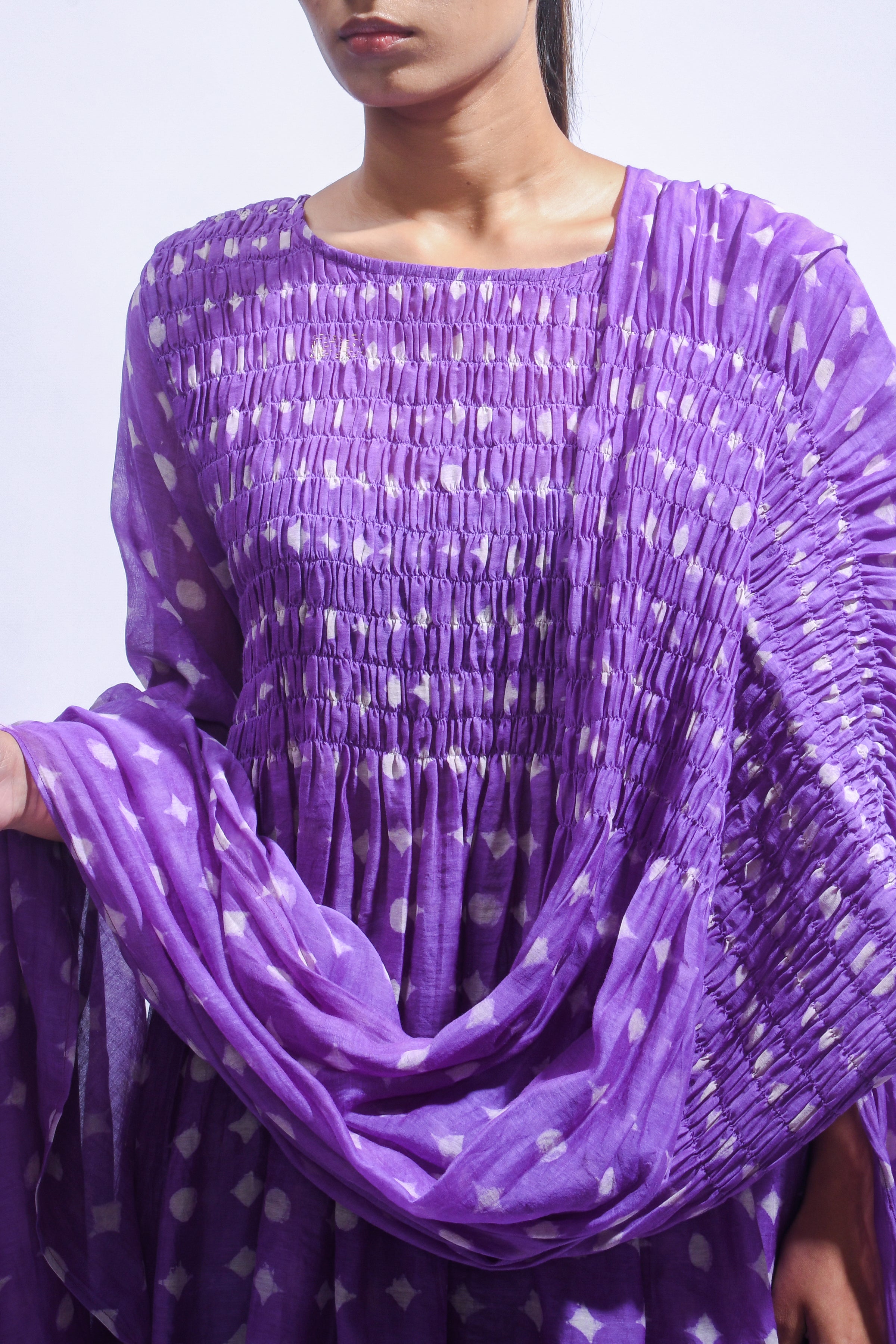 Violet Smocked Set