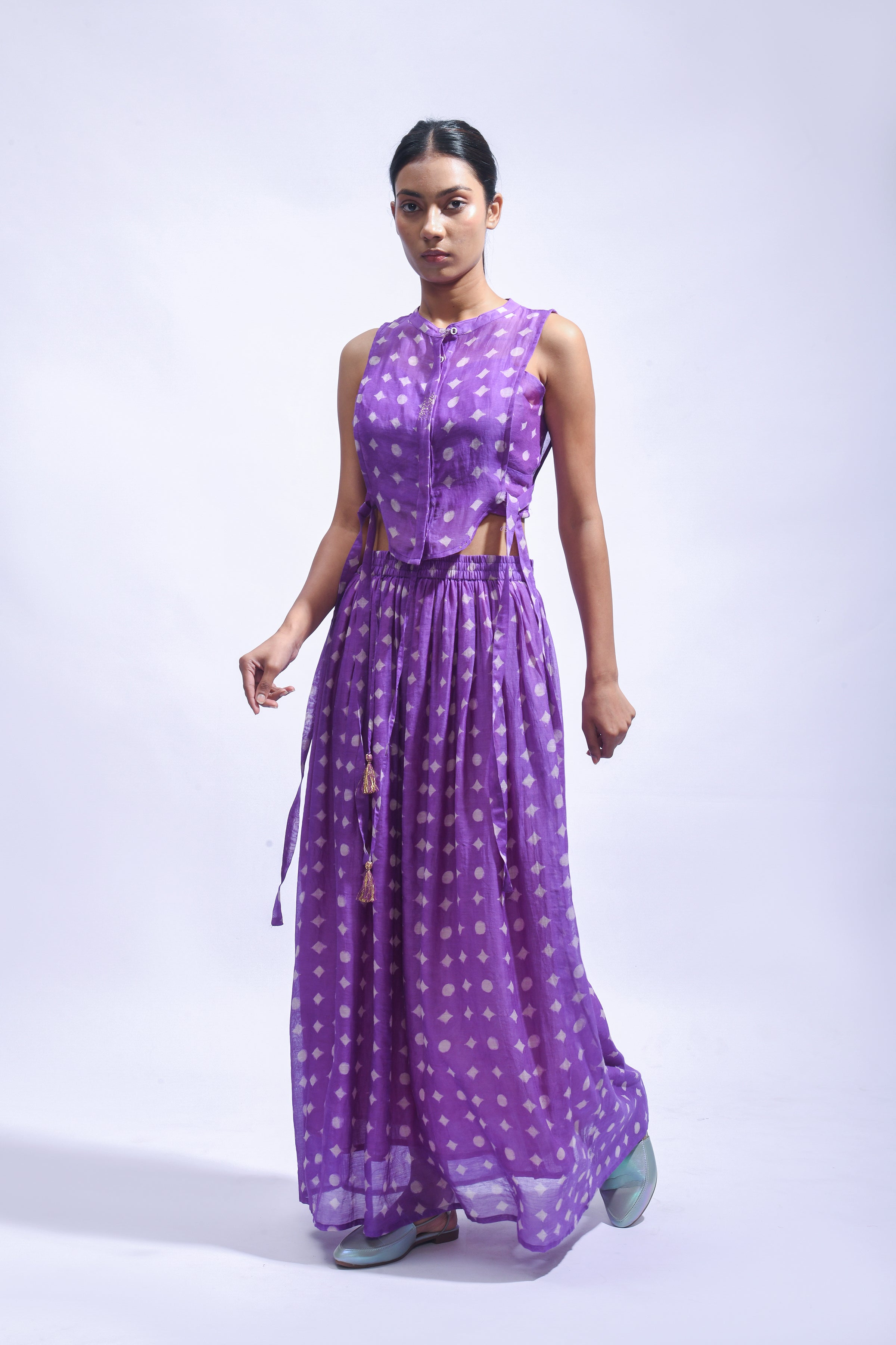 Amethyst Cross Silk Set