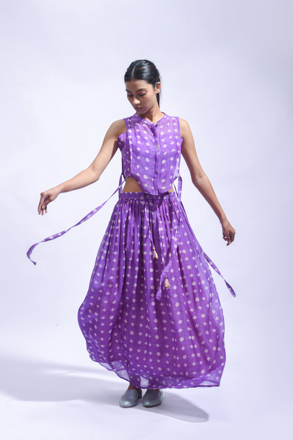 Amethyst Cross Silk Set