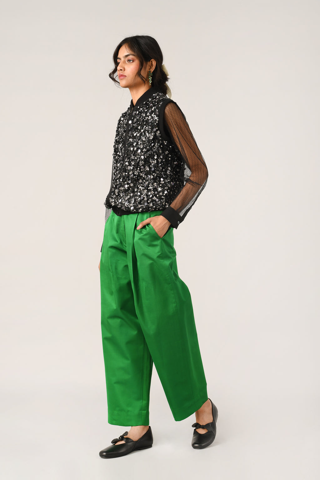 Andra Straight Pleated Pants