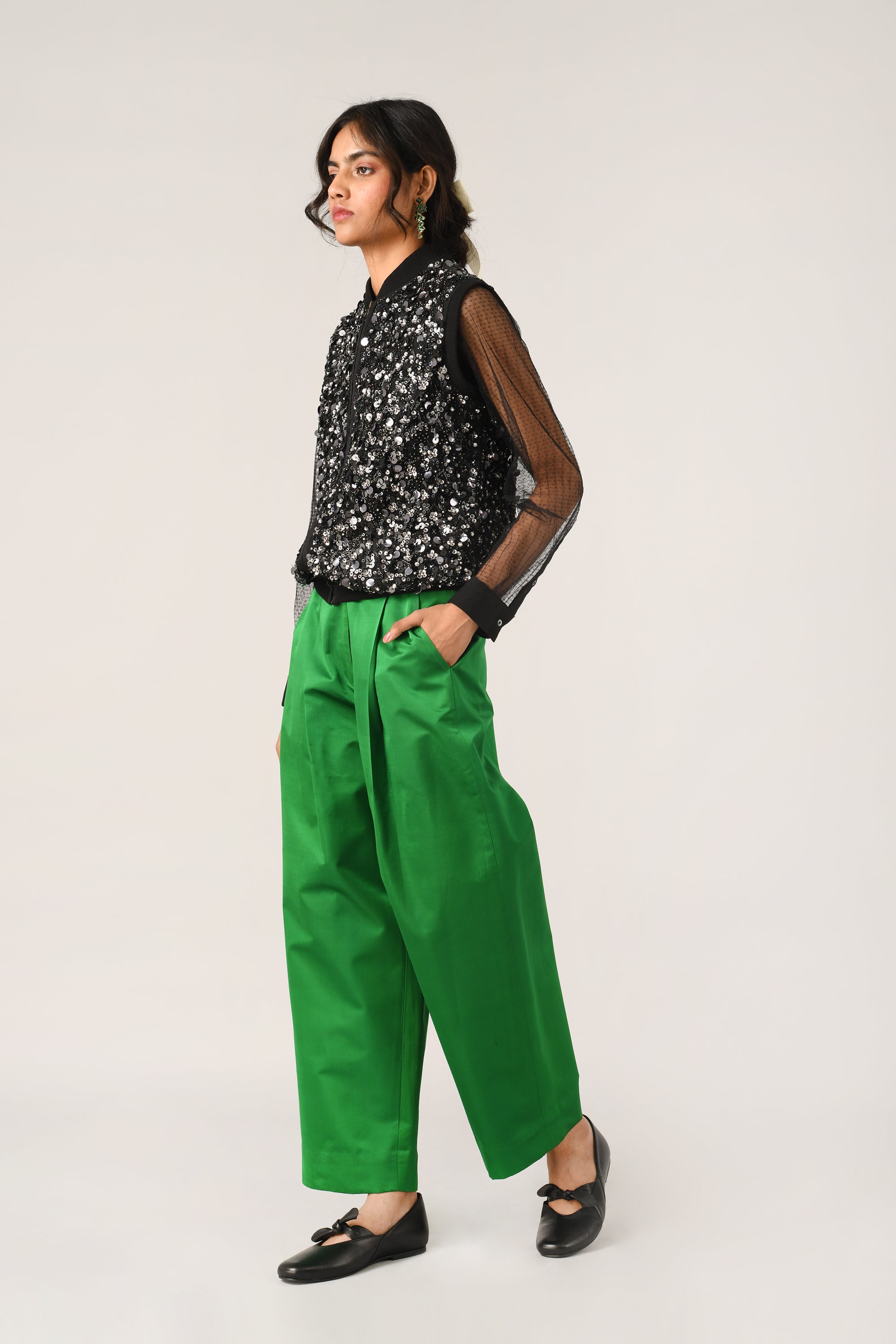 Andra Straight Pleated Pants