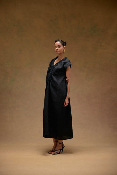Deesse V-neck Dress with rope detailing