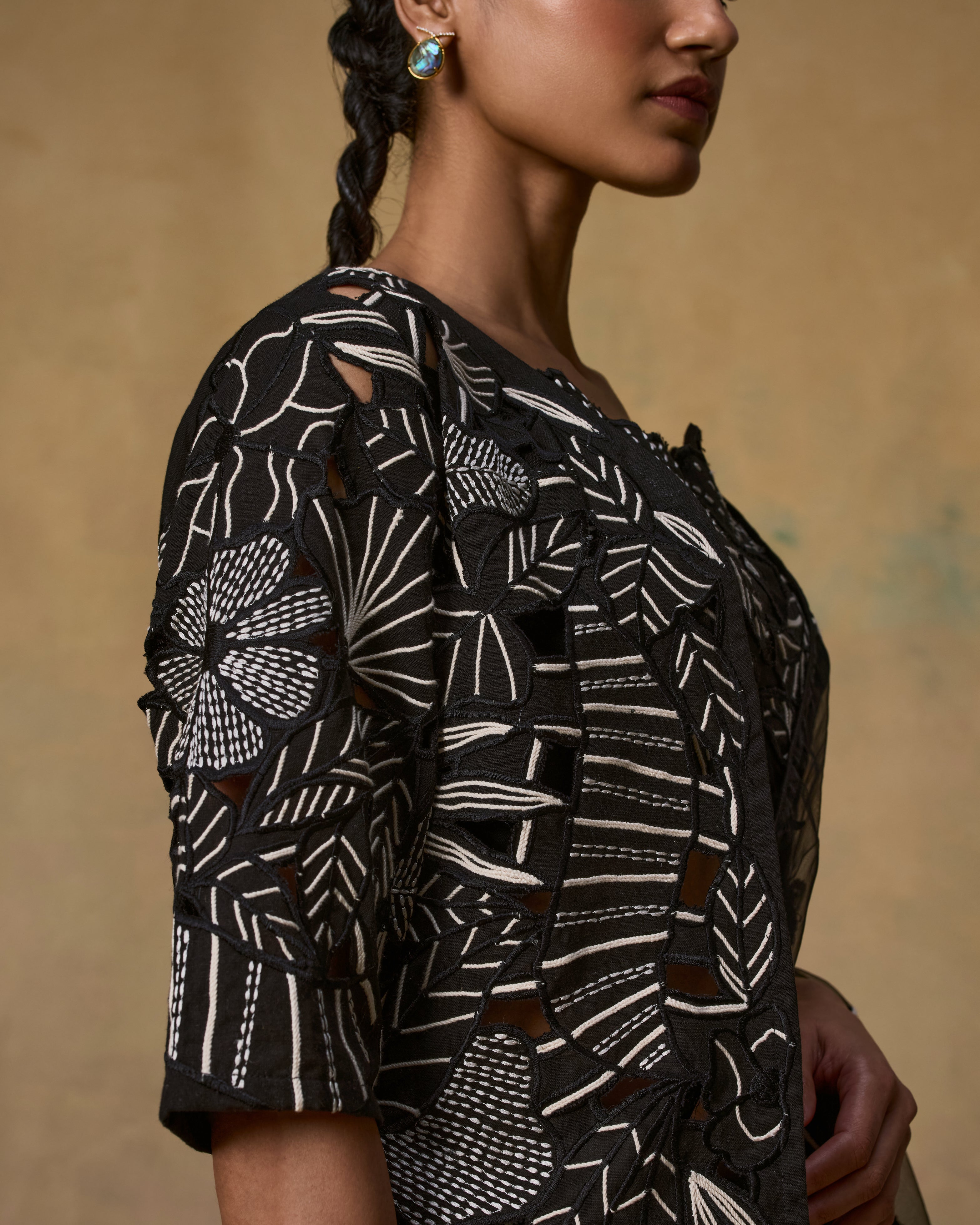 MJ Cutwork Jacket Set