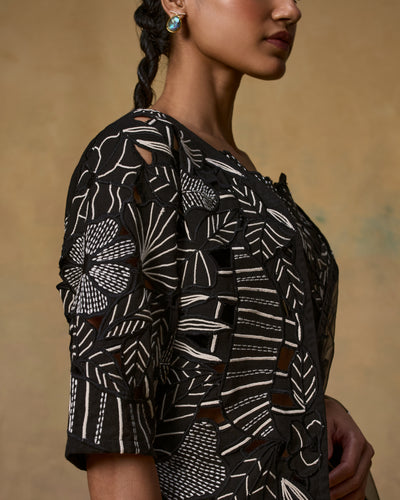 MJ Cutwork Jacket Set