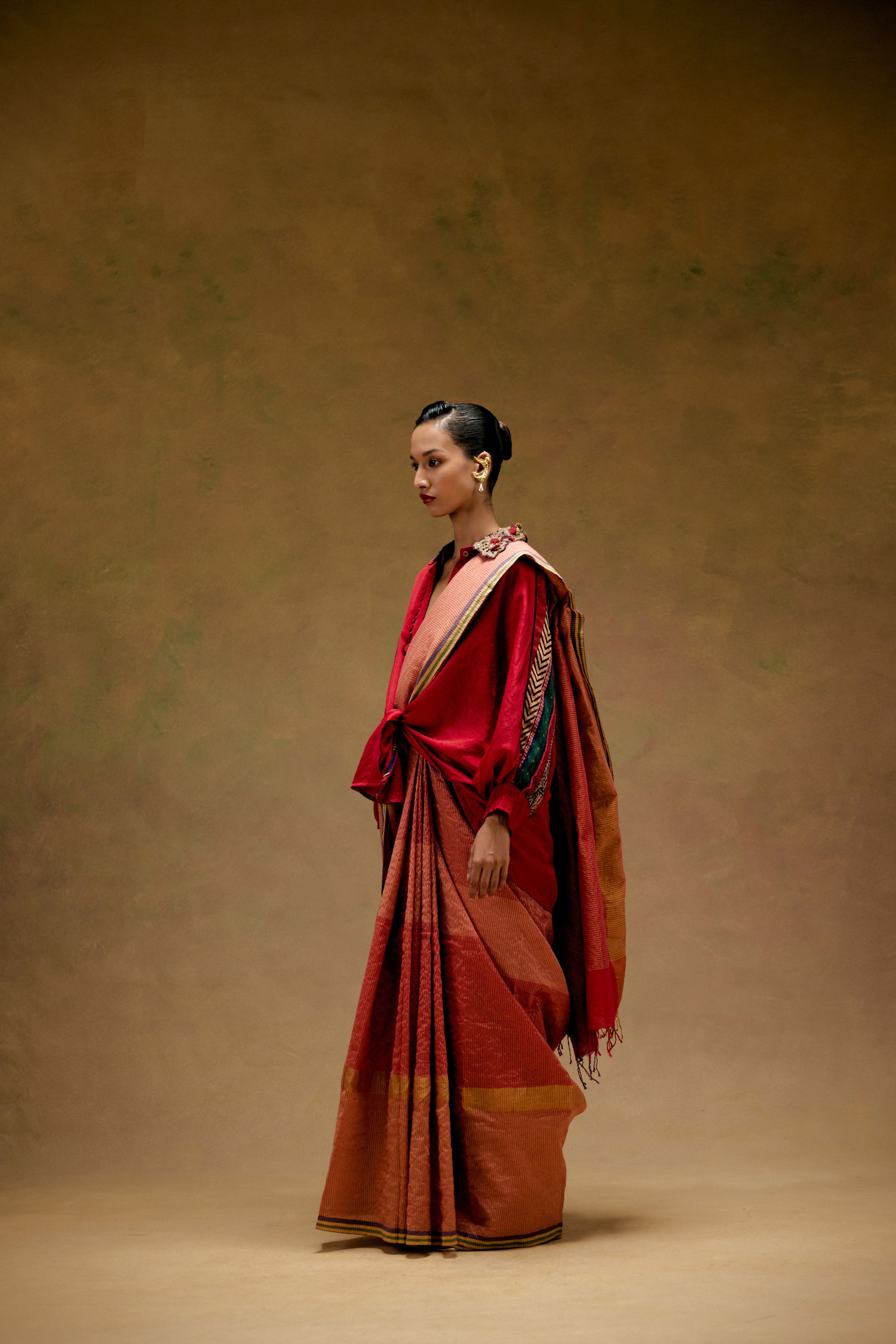 Agomon Colour Block Saree