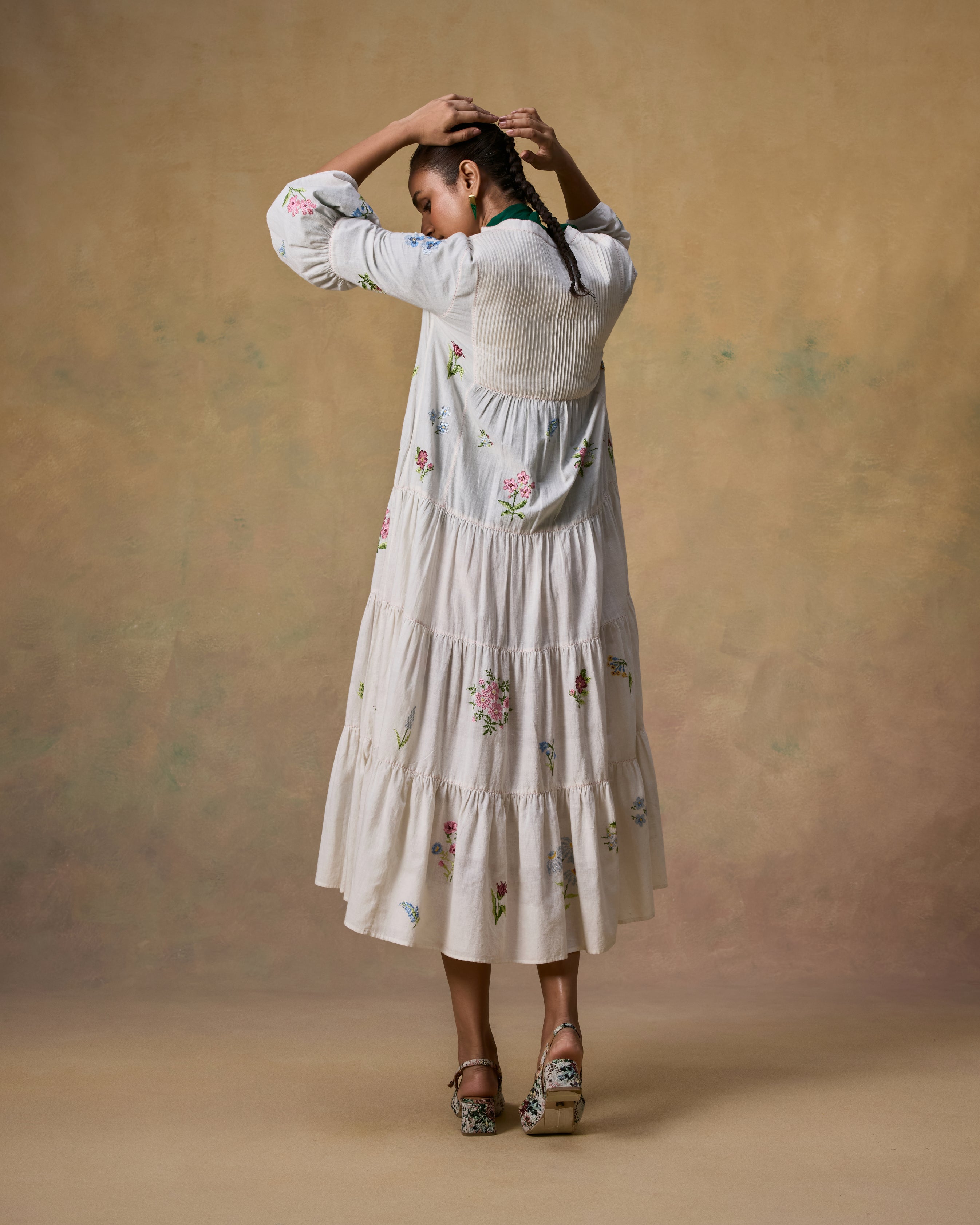 Corymbifera Embroidered Dress