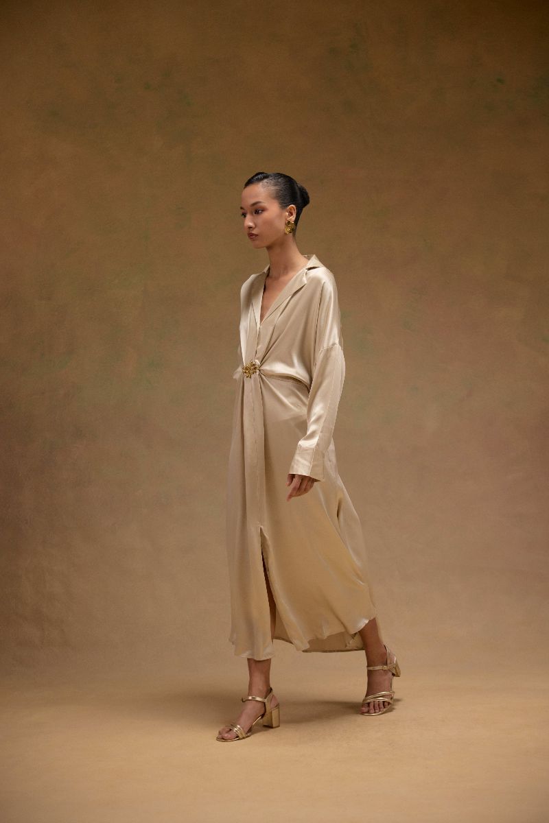 Tilly Camp Collar Buckle Dress