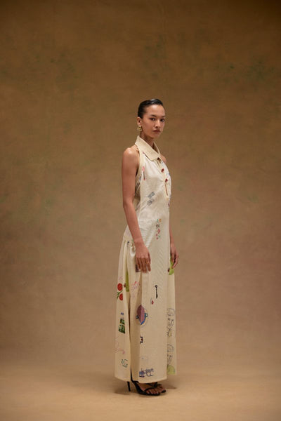 Halter Maqlouba Knitted Dress