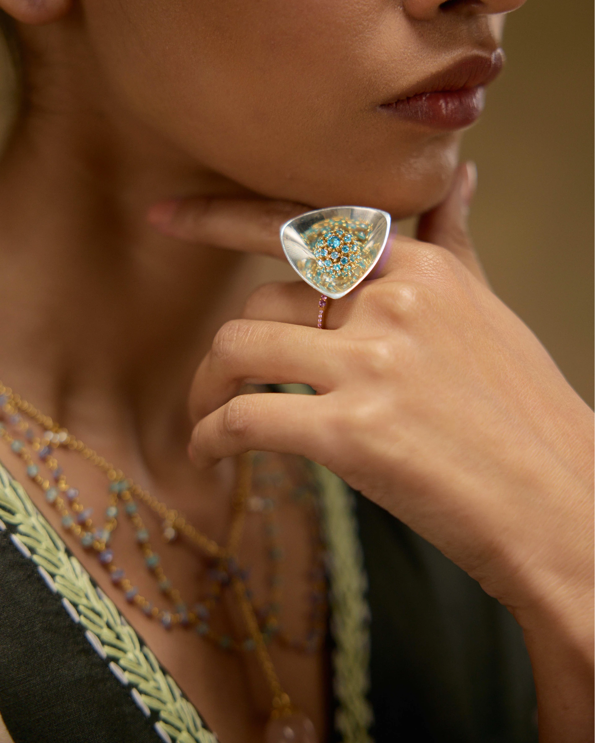IRODORI Choker Double Shank Ring