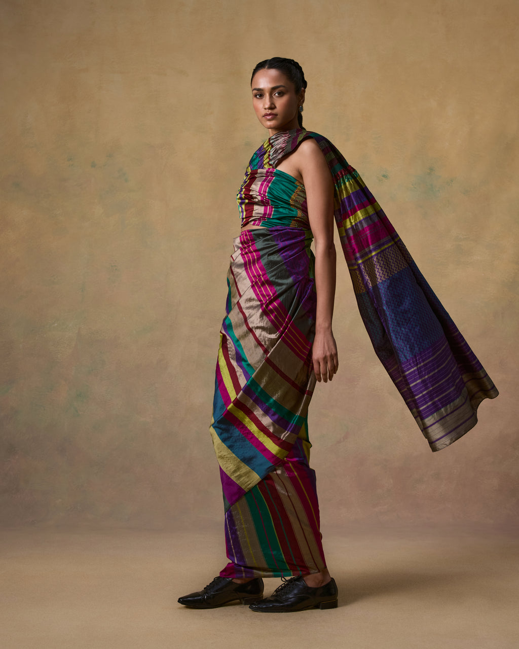 H/W Multicolor Kinji Palla Saree