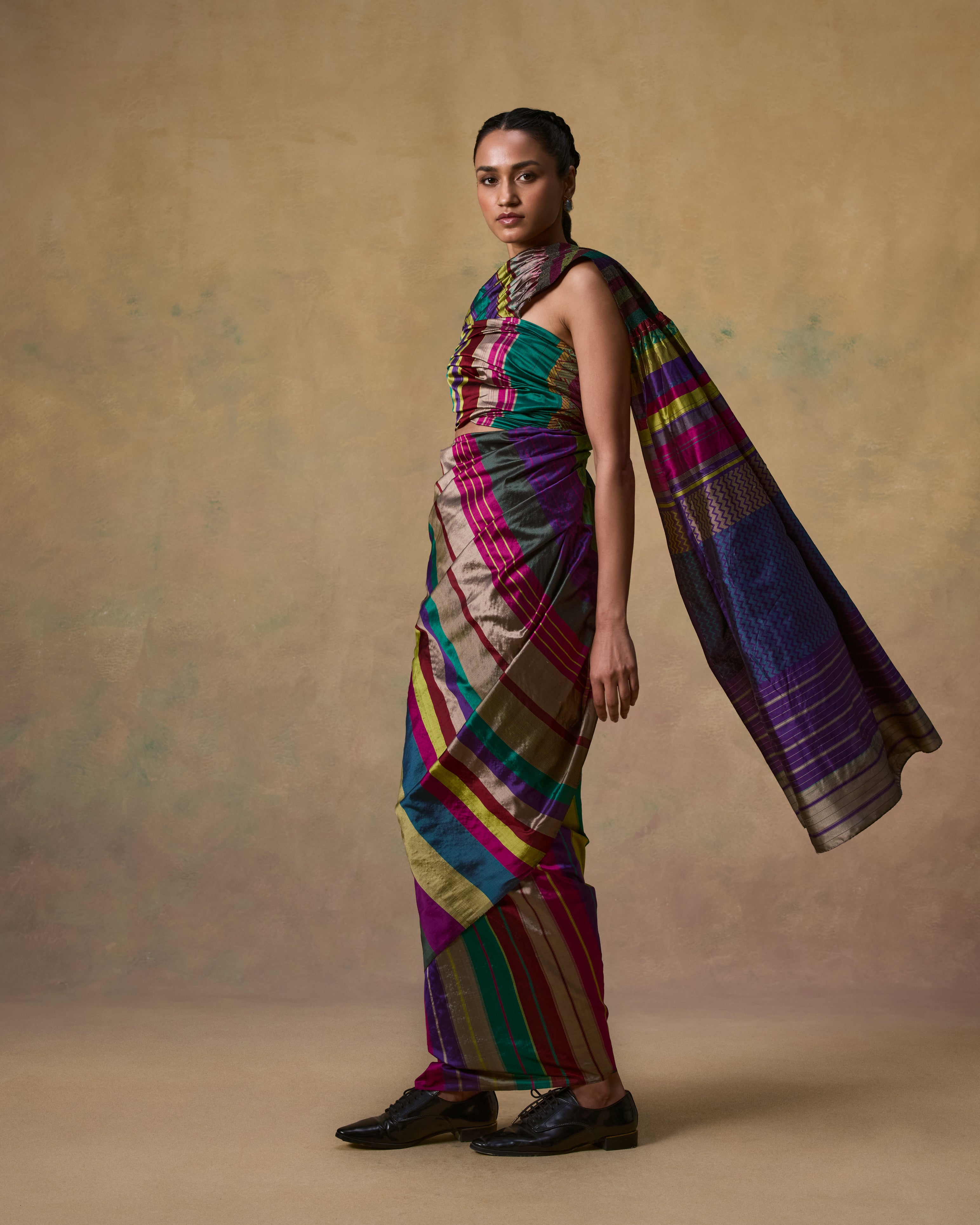 H/W Multicolor Kinji Palla Saree