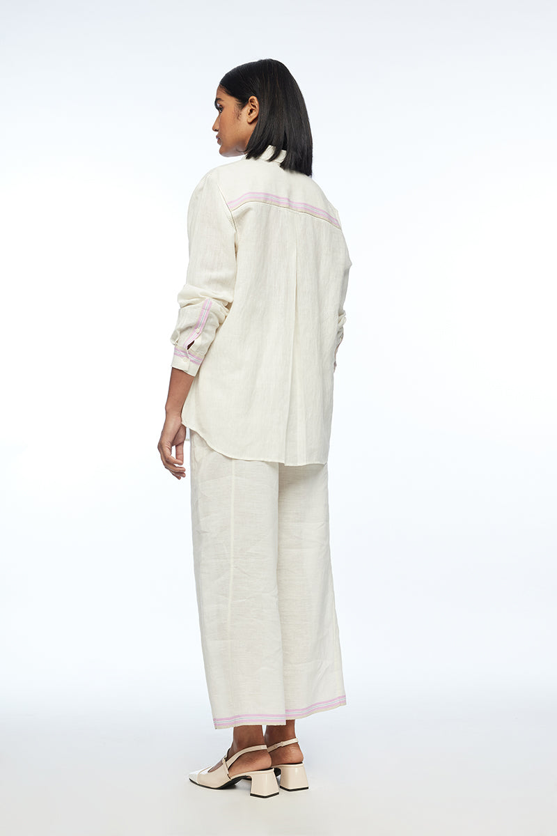 Galushkoi Elasticated Pants in Handloom Cotton Linen