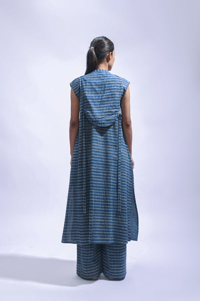 Indigo Chambray Block Print Set