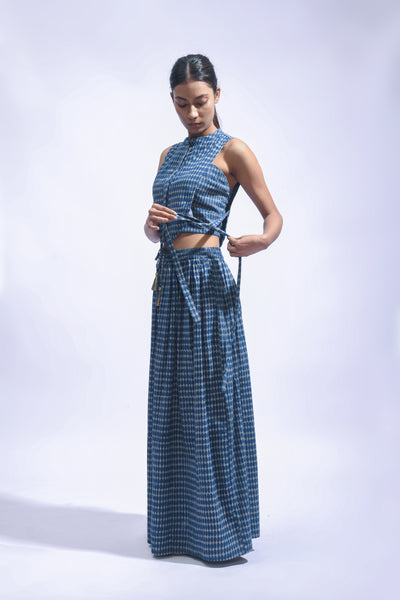 Indigo Cross Chambray Set