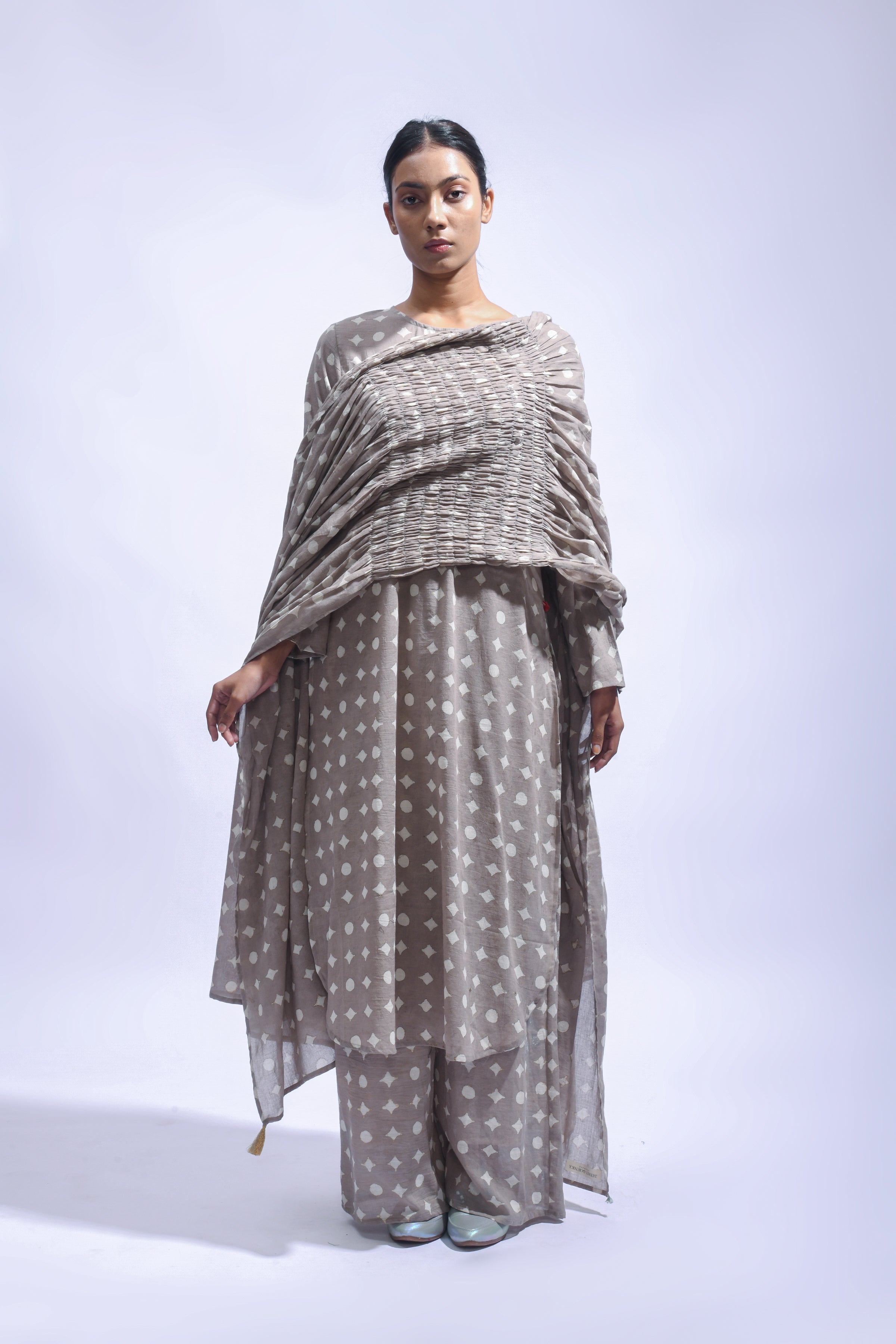 Mud Block Cotton Kurta Set-Kasis