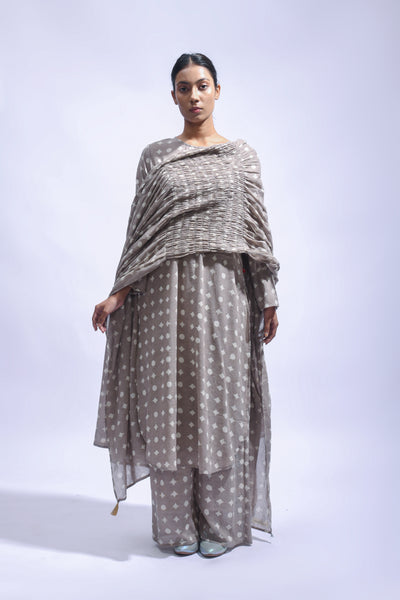 Mud Block Cotton Kurta Set-Kasis