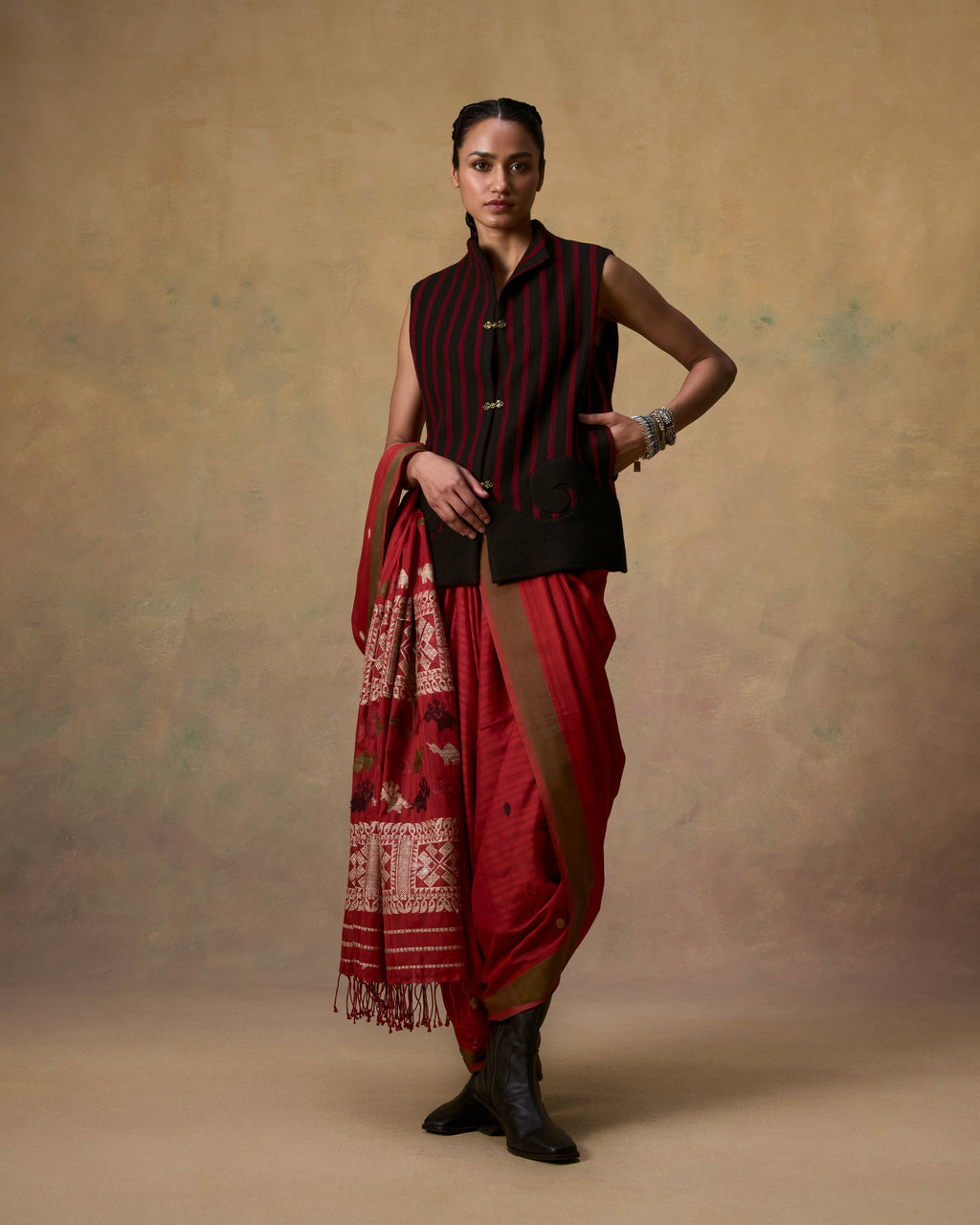 Resha Cotton Muga Saree