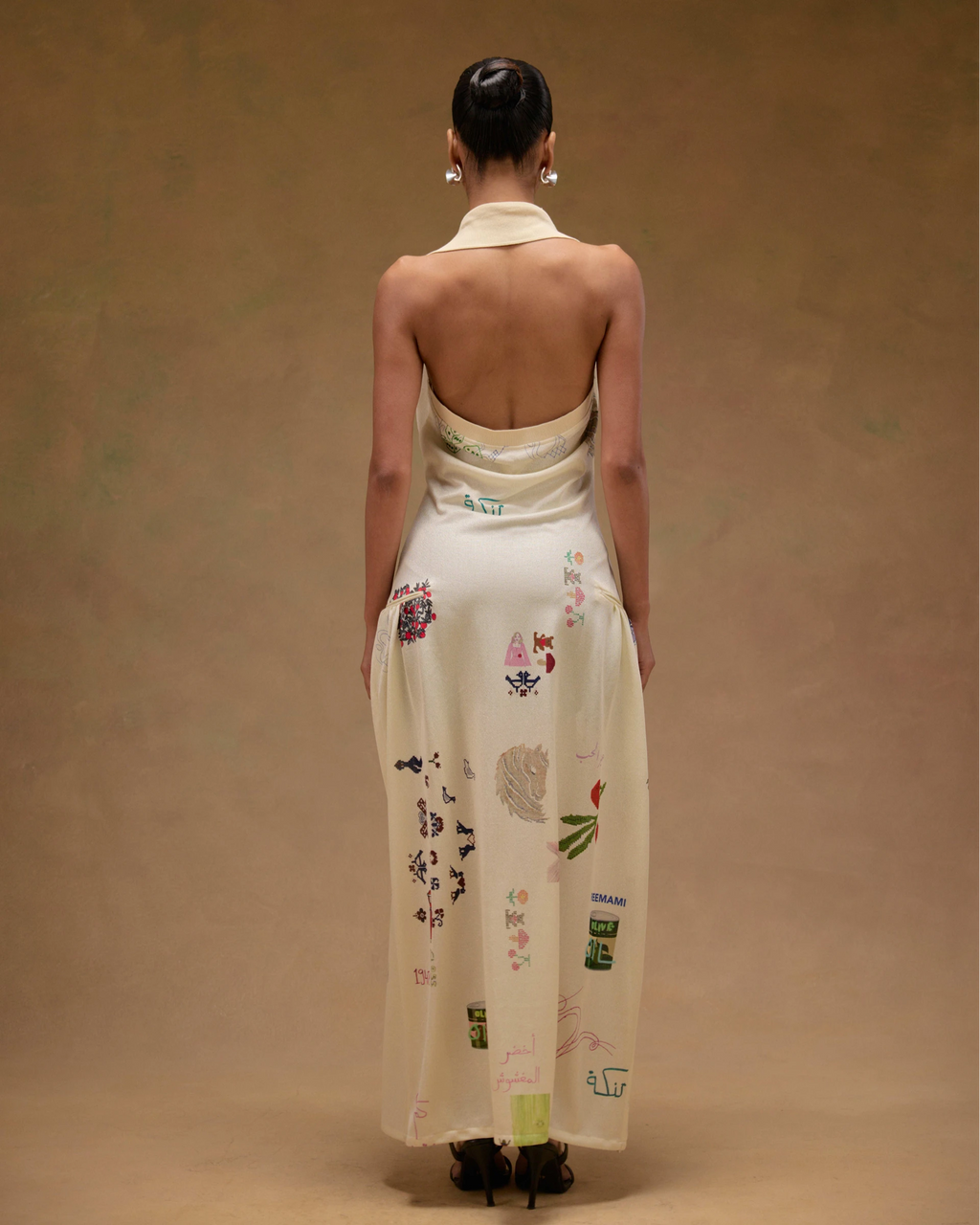 Halter Maqlouba Knitted Dress