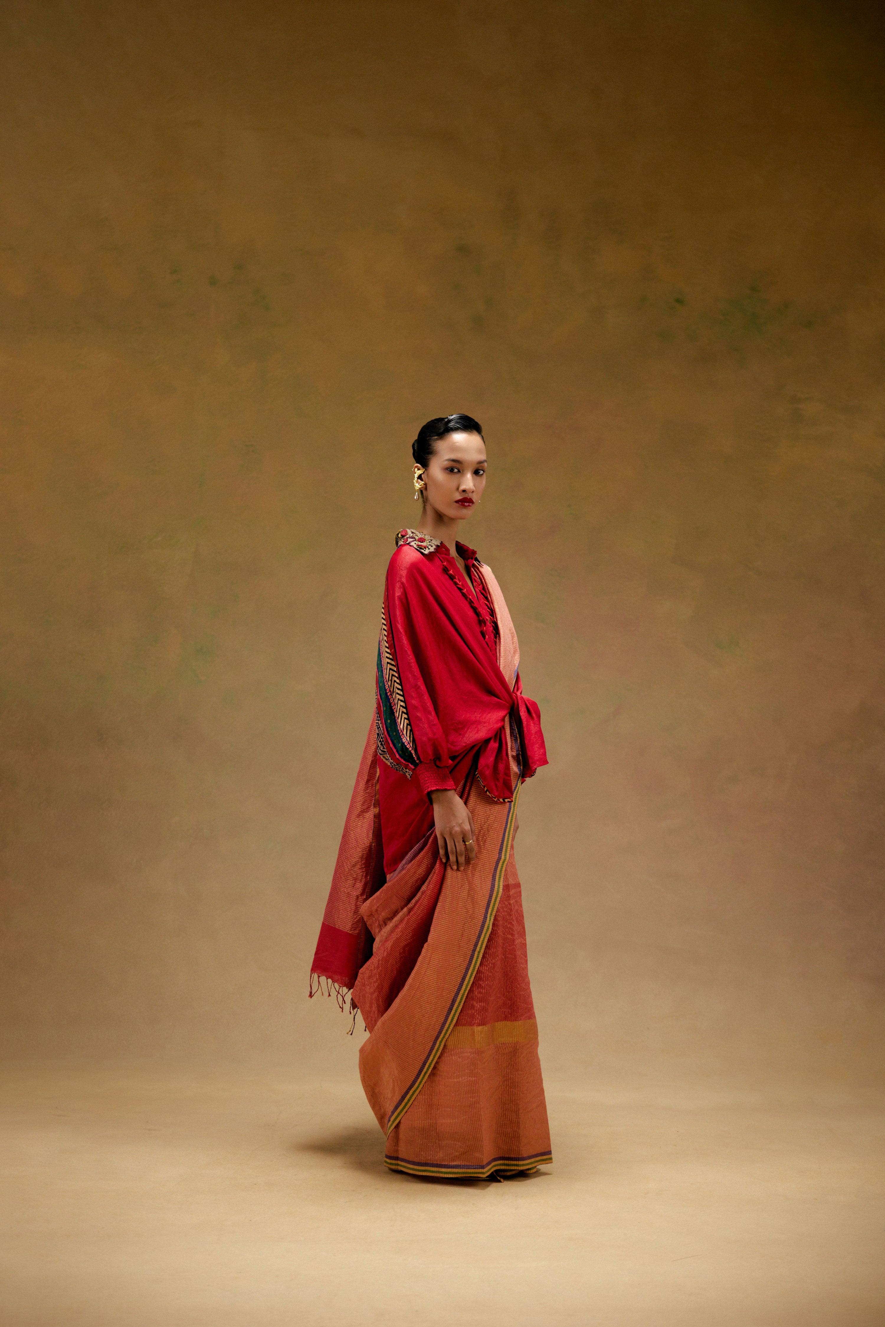 Agomon Colour Block Saree