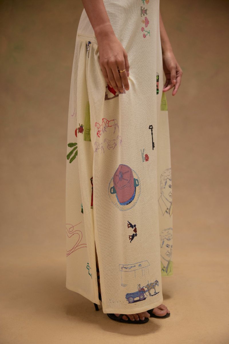 Halter Maqlouba Knitted Dress